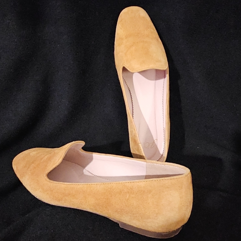 J. Crew Gold Suede Leather Loafers - Size 8 - Picture 6 of 10